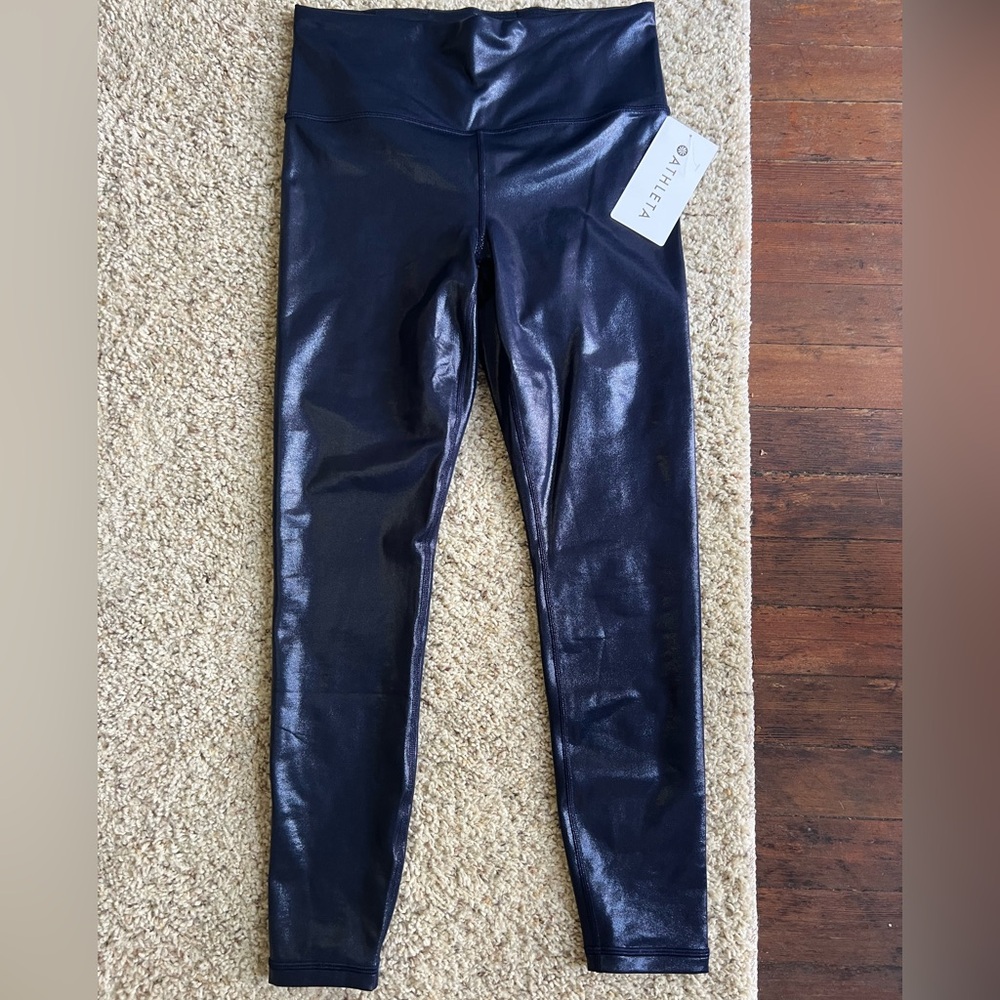 Athleta Elation Shine Tight Leggings in Navy